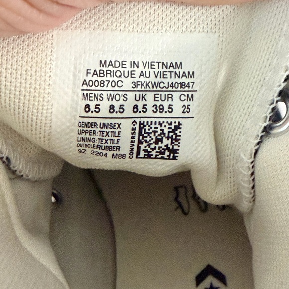 Converse Chuck Taylor All Star Lugged 2.0 Black Sneakers Women Size 8.5 Men 6.5 - Picture 9 of 9